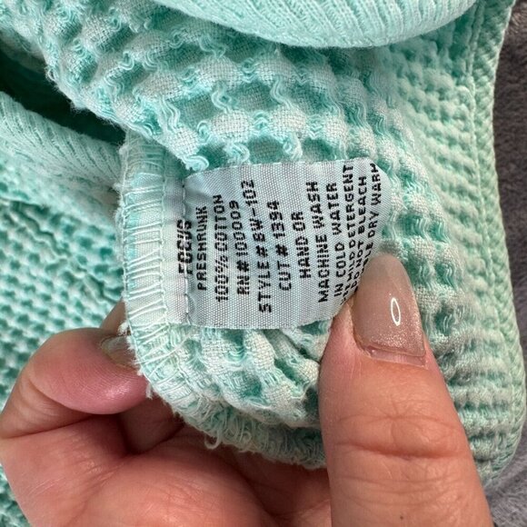 Focus Lagenlook Waffle tecture Jacket blouse top Pockets Buttons SZ Small Fairy - Picture 8 of 10